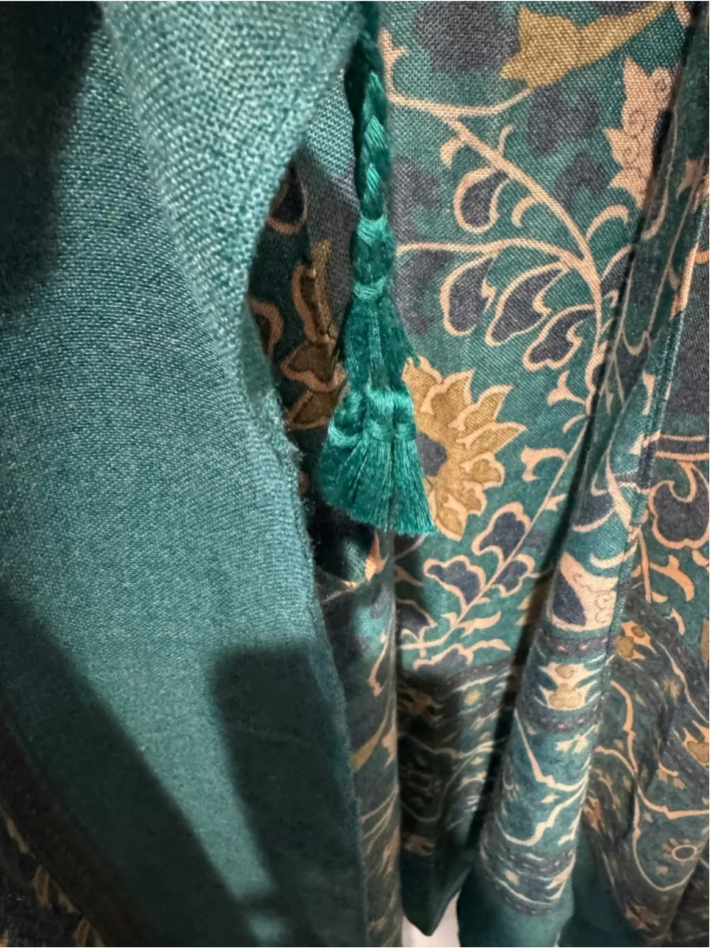 Women's Unbranded Floral Print Kimono One Size Green Gold